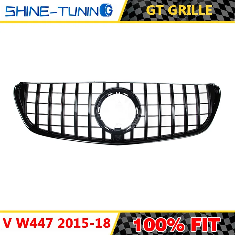 For V Class Grill W447 GT R Grille V250 AMG Line Racing Plastic grille SPORT luxury grill V220d 2015 18|Гоночные решетки| |