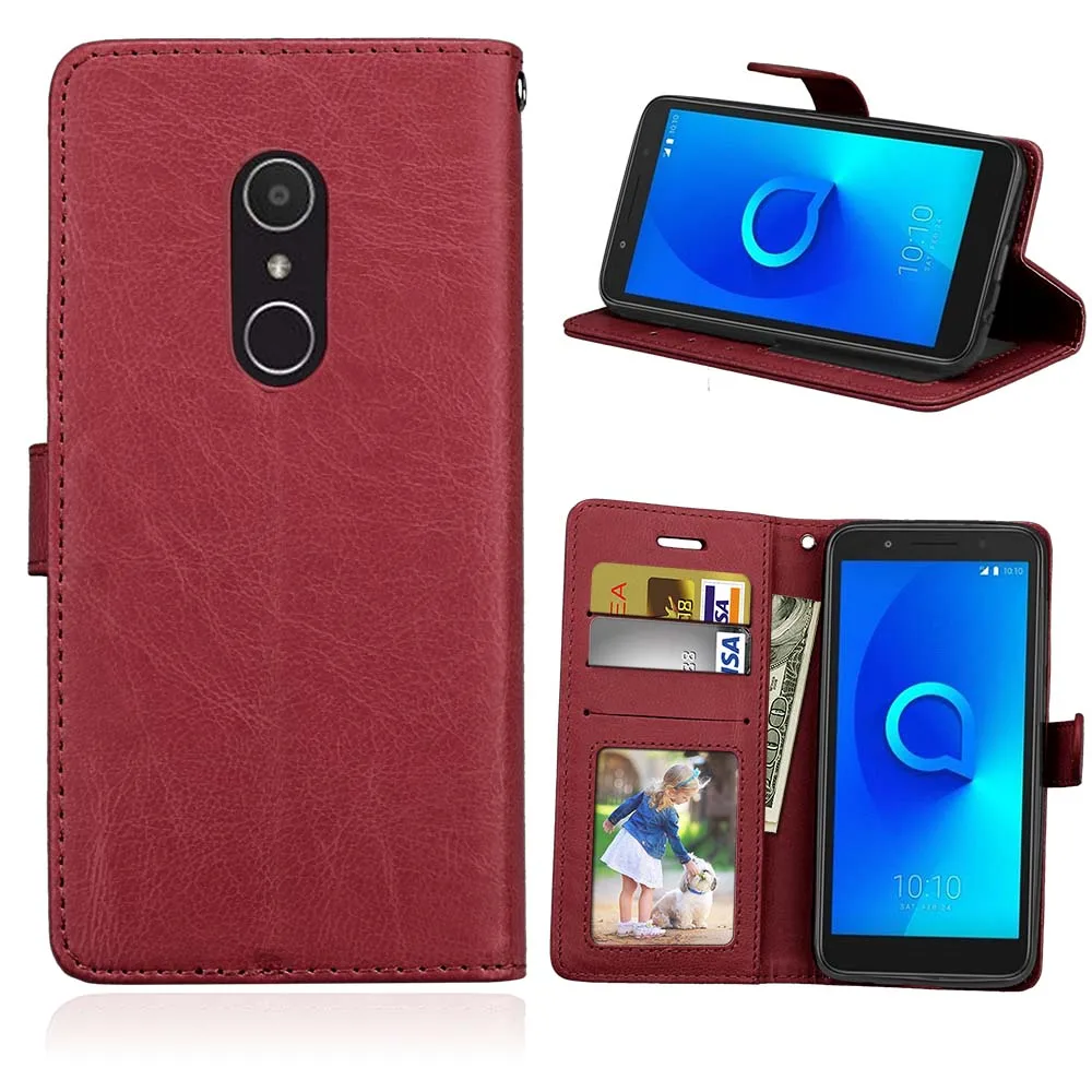 Чехол на заднюю панель кожаный кошелек чехол для телефона s Alcatel POP Star 3 3g 4 Plus OT5065