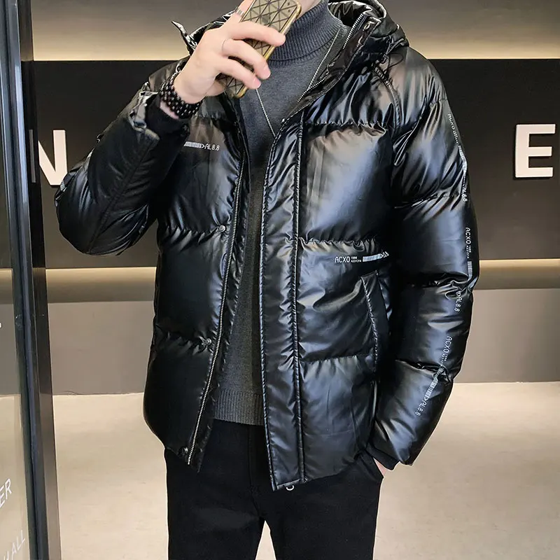 New TOP Winter Mens Cotton-Padded Jacket Autumn Thick Warm Hooded Parkas Outwear Solid Waterproof Down Coats Youth Loose Clothes