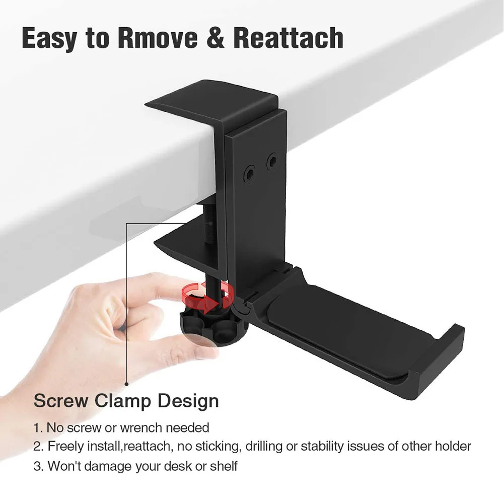 

Universal Aluminum Alloy Headset Holder Headphone Hanger Easily Carrying Adjustable Foldable Lightweight Earphone Part