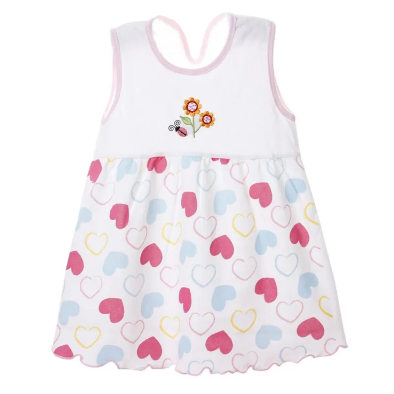 2017 летнее платье для маленьких девочек удобные хлопковые платья без рукавов с