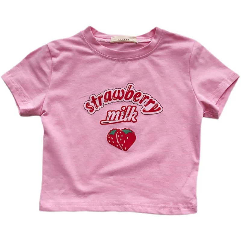 Женская футболка в Корейском стиле облегающая короткая с принтом интернет