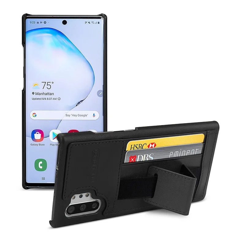 Многофункциональная сумка из натуральной коровьей кожи для samsung Galaxy Note 10 Plus, чехол-кошелек с отделениями для карт, флип-чехол Note 10