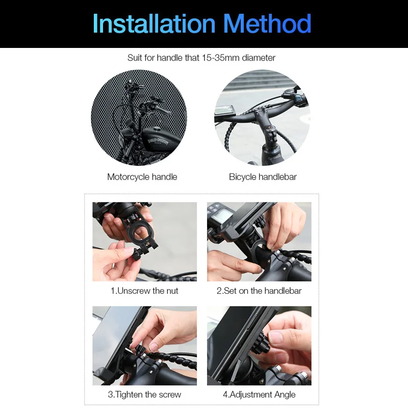 Велосипедный держатель для телефона 3 5-7 дюймов крепление с поворотом на 360