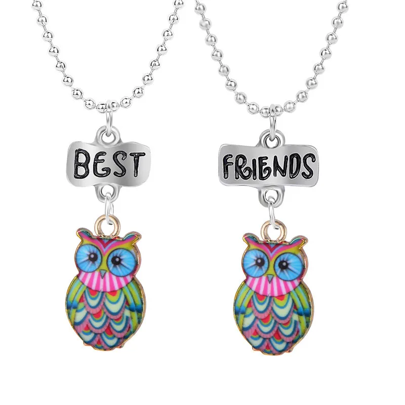 Ожерелье с подвеской в виде совы для лучших друзей 1 комплект (2 шт.)|Цепочки| |