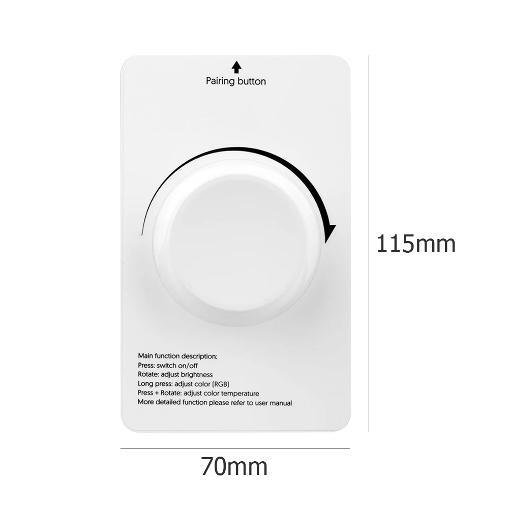 

Easy Use Simple Remote Controller Wall Switch Rotary Dimmer Remote Controller for Bluetooth Mesh Smart Light Bulb