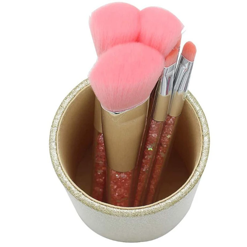 

Simple Makeup Brushes Holder Fashion Organizer Case Brush PU Leather Pen Storage Protable Make Up Holder For Home Storage