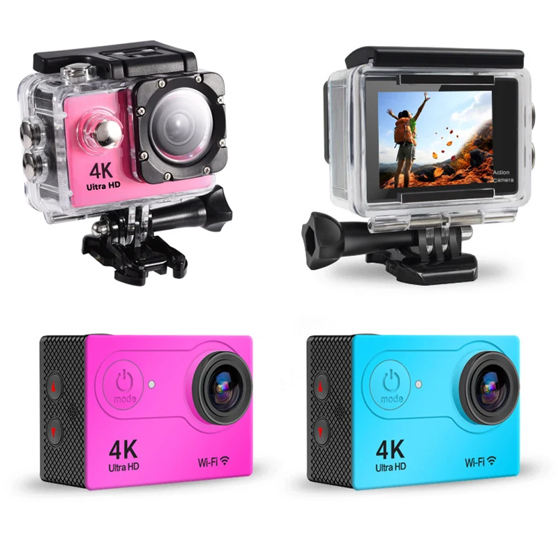 Оригинальная Экшн камера H9 / H9R Ultra HD 4K/30fps Wi Fi Подводная Водонепроницаемая 2 0 дюйма