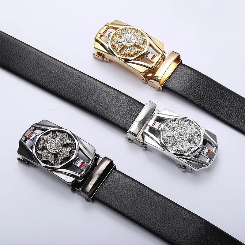 

Men's famous brand business trend rotating iron automatic buckle belt fashion belt jeans belt quality authentic luxury design