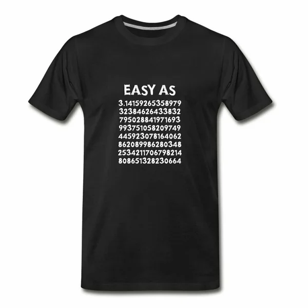 

Pi Day T Shirt - Easy As Pi Men's Premium T-Shirt
