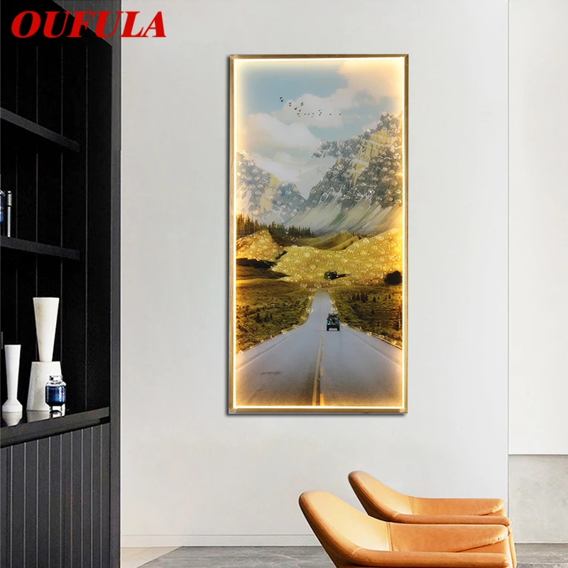 

OUFULA Wall Lamps Boat Figure Modern LED Sconces Rectangle Mural Light Creative Home For Aisle