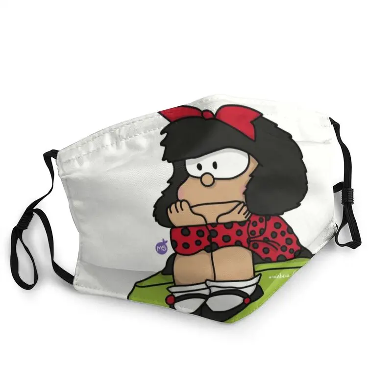 

Mafalda Forever Mouth Face Mask Adult Unisex Argentine Cartoon Quino Comics Anti Dust Mask Protection Cover Respirator Muffle