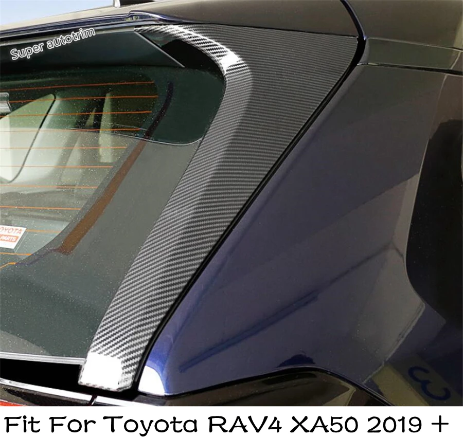 

Rear Window Spoiler Side Panel Strip Decoration Cover Trim For TOYOTA RAV4 RAV 4 XA50 2019 -2023 ABS Chrome Accessories Exterior