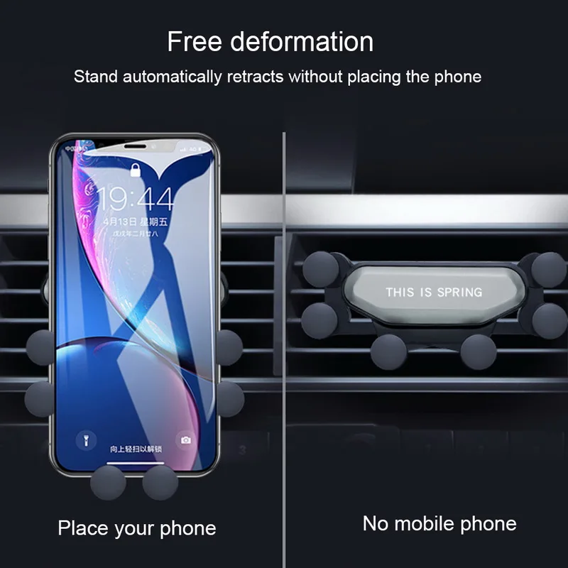 Гравитационный Автомобильный держатель для телефона универсальный смартфон 360