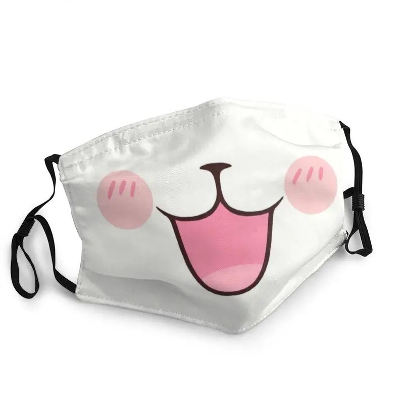 

Моющаяся маска для рта и лица Bear Smile в стиле унисекс, пылезащитный респиратор для защиты от смога, с мультяшным принтом