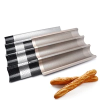 non stick baguette mould french 3 slot 4 slot bread mould wave mould baking tools kitchen utensils and molds