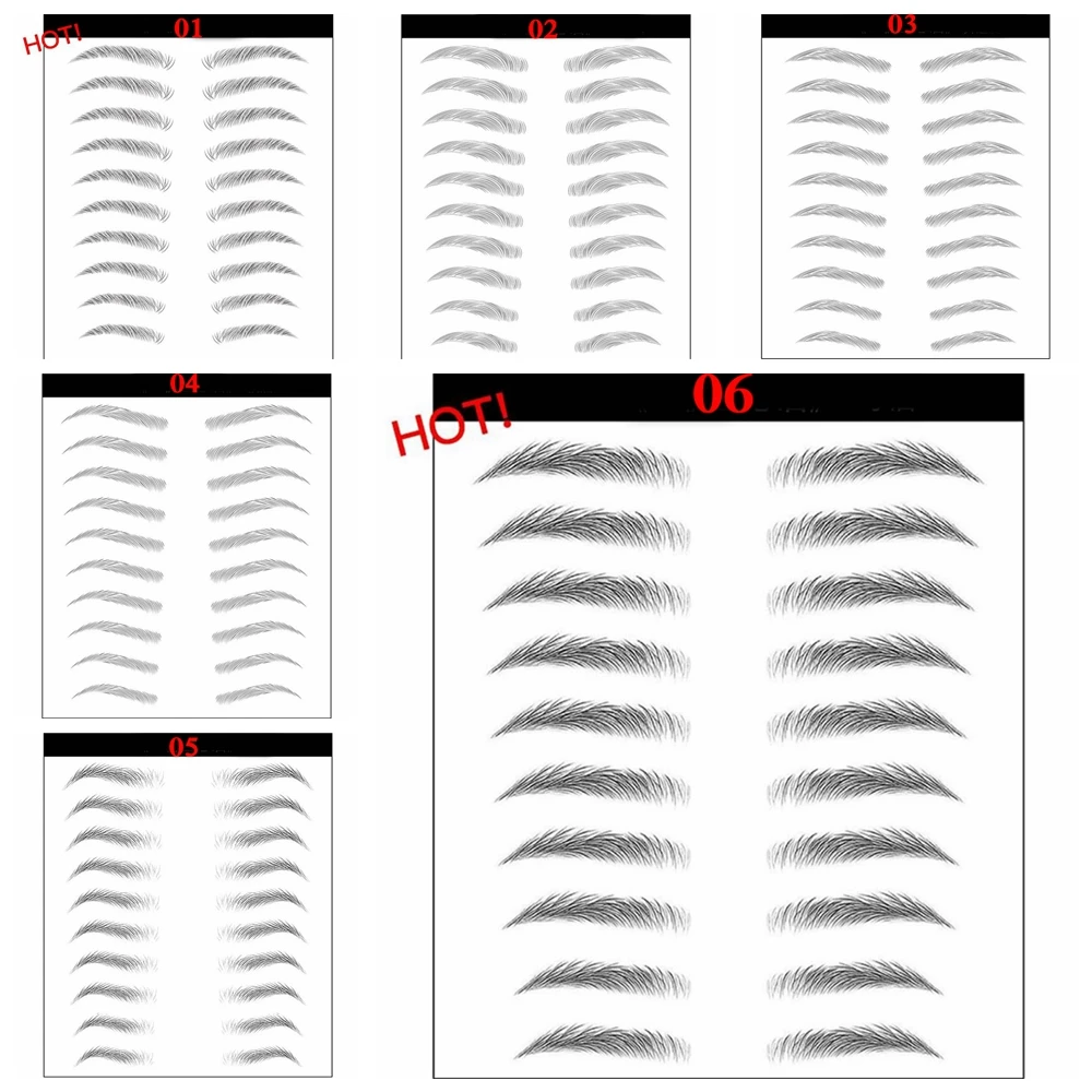 10 пар/компл. новые волшебные наклейки для бровей водостойкие стойкие на водной