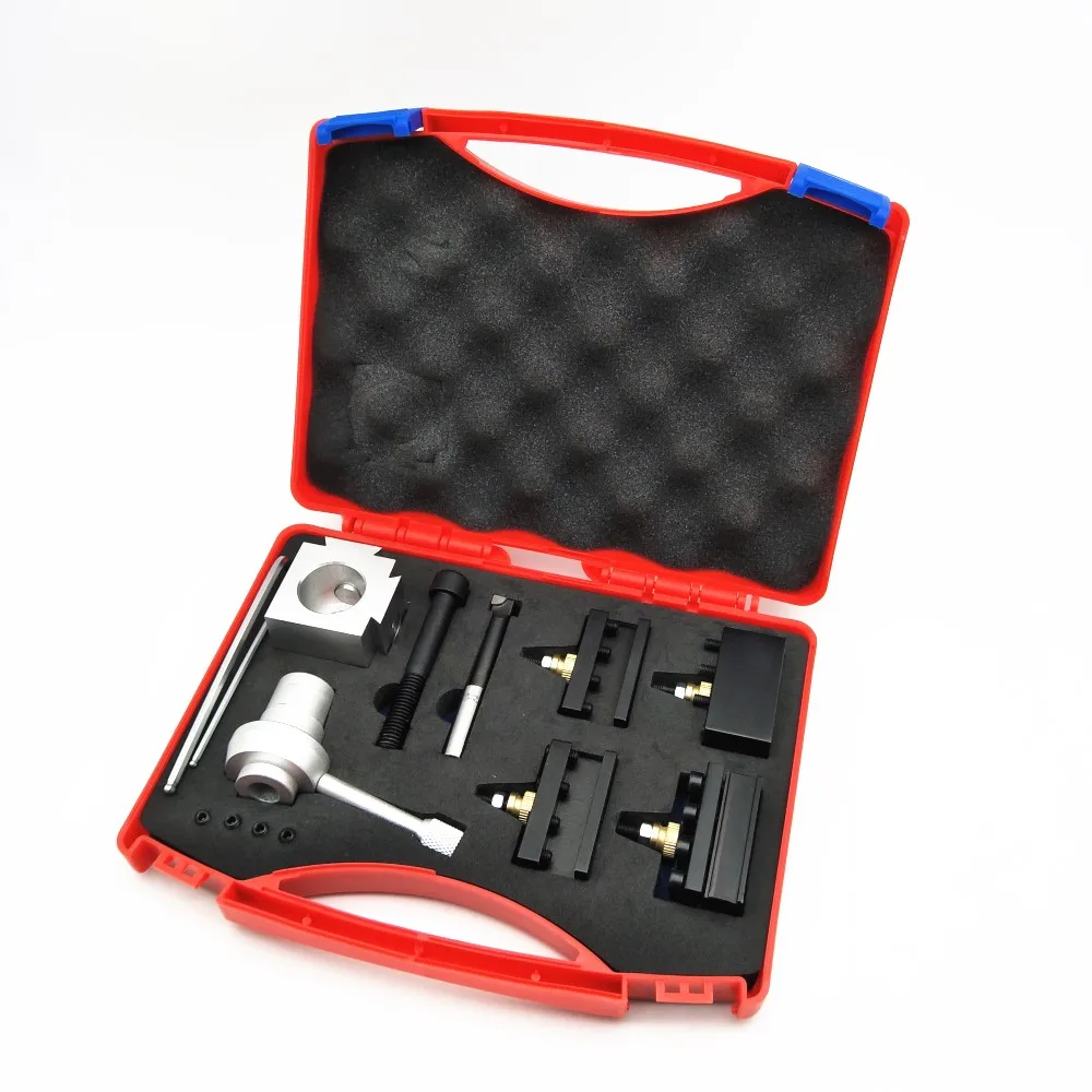 Mini CNC Lathe Tool Holder Quick Change Tool Post Cutter Holder Screw Kit Set Boring Bar Turning Facing Holder Wrench