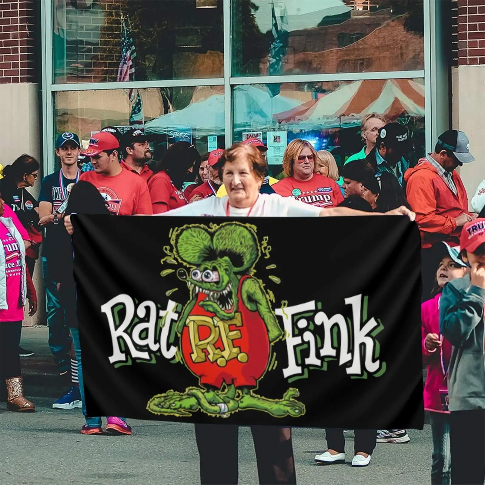 

90x150cm Rat Fink Flag with grommet outdoor and indoor banner flag custom