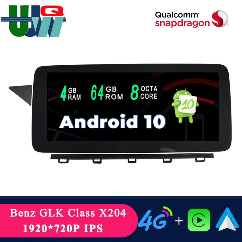 UJQW 10.25" Car Radio Stereo Receiver 2 Din For Mercedes Benz GLK Class X204 2008-2015 Wireless Carplay GPS Navi Bluetooth Wifi