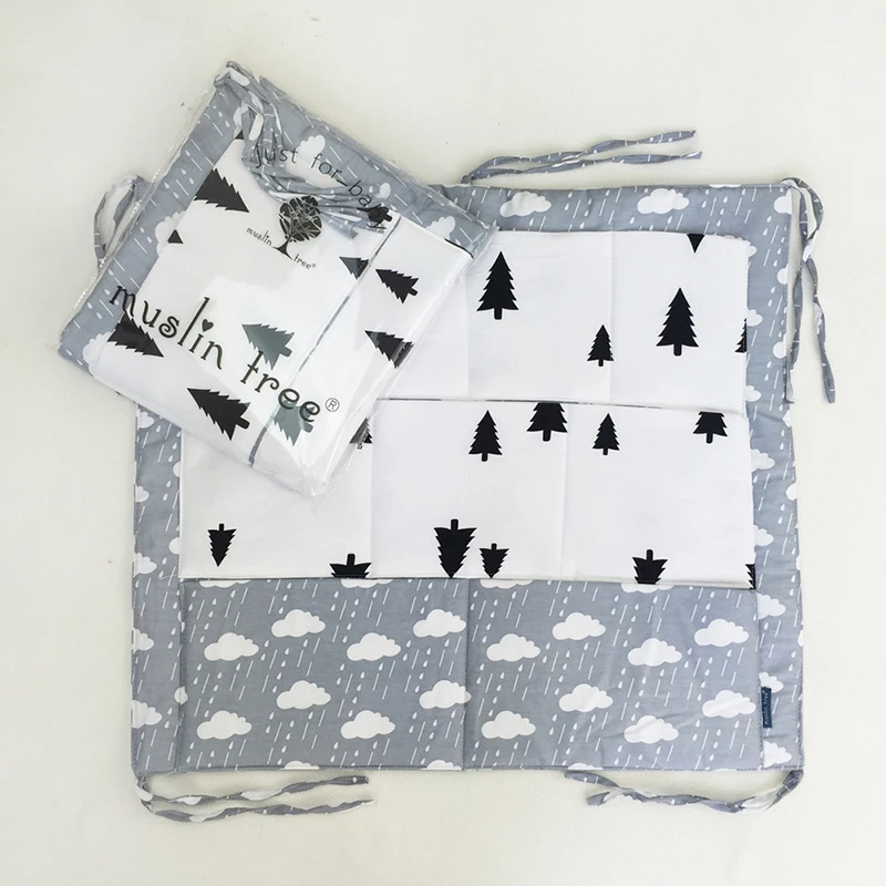 Подвесная сумка для детской кроватки муслиновый хлопковый органайзер 60 х50 см