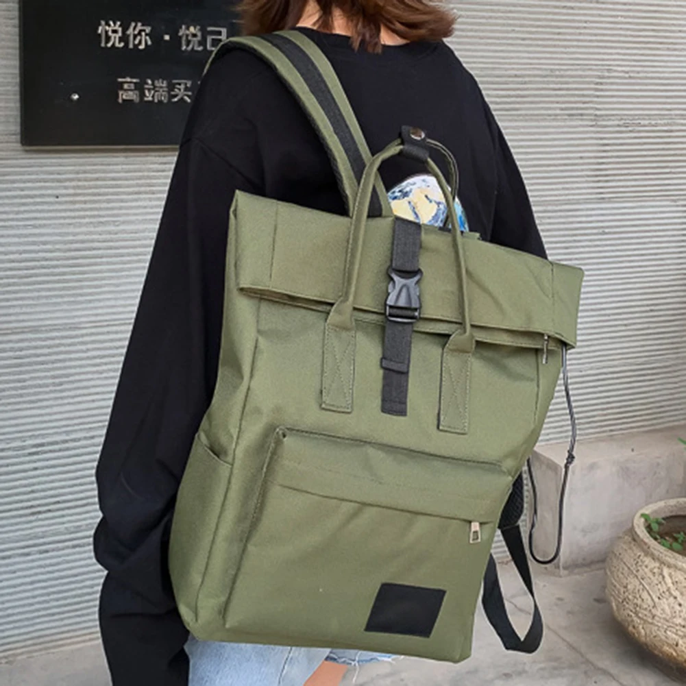 Женский Мужской Повседневный квадратный рюкзак на молнии для ноутбука школьная