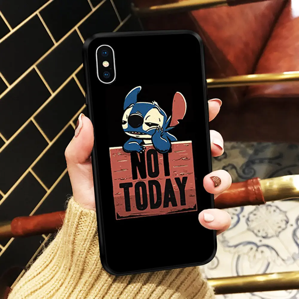 SJK2347129HB Lilo Ститч чехол Ohana Мягкий силиконовый чехол для телефона для iPhone 11 Pro X 5 S 5S XR XS Max 6 6S 7 8 Plus чехол Fundas Capinha Coque - Цвет: SJK2347129HB