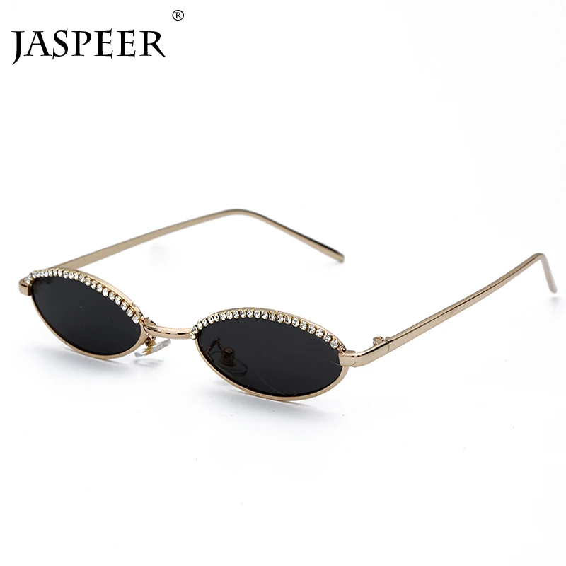 Круглые Солнцезащитные очки Стразы 2019 женские Винтажные в стиле стимпанк с