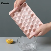 round ice cube tray with lid plastic ice cube mold refrigerator spherical ice ice mold
