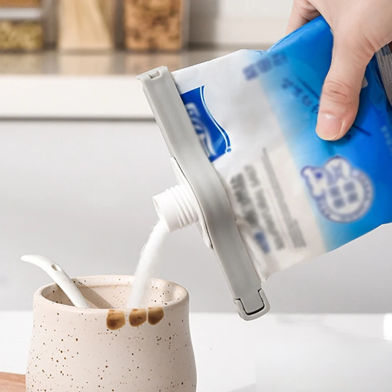 

10 шт. уплотнительное зажимы полиэтиленового пакета Пластик запаиватель пакетов зажимы разряда сопла уплотнительный зажим Кухня Еда Миксер...