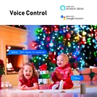 Уличная гирлянда TUYA с Wi-Fi, светодиодная лампа-лента с шариками, с голосовым управлением и поддержкой Alexa и Google Assistant для украшения сада