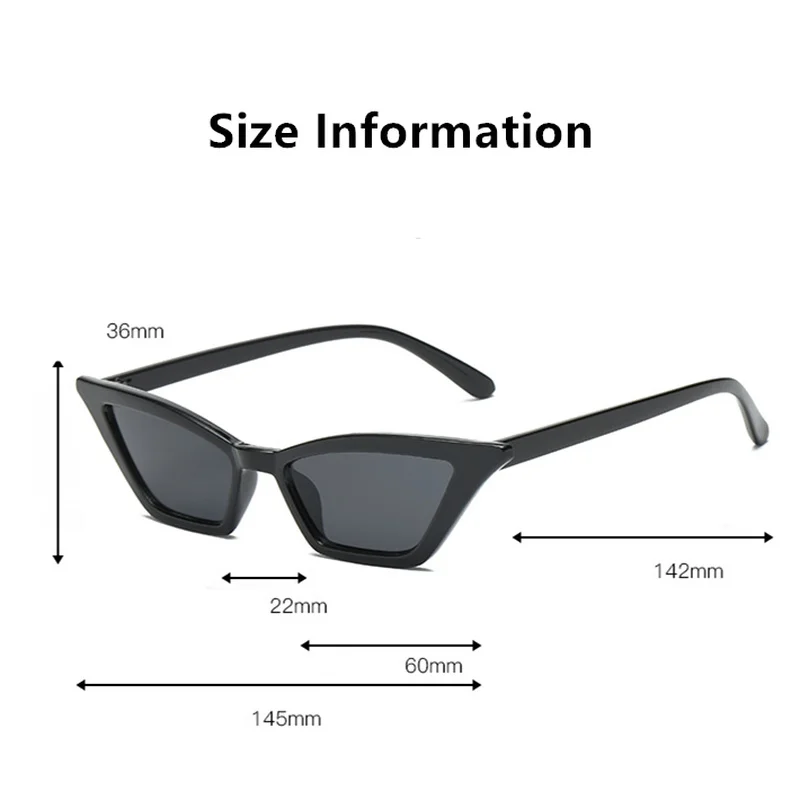 

1Pcs Vintage Cat Eye Sunglasses Fashion Women Small Frame UV400 Sun Shades Glasses Street Eyewear Luxury Trending Sunglasses