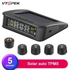 Датчик давления в шинах Vtopek Solar TPMS, автомобильная система мониторинга давления в шинах, USB зарядка IP67, водонепроницаемый датчик 5