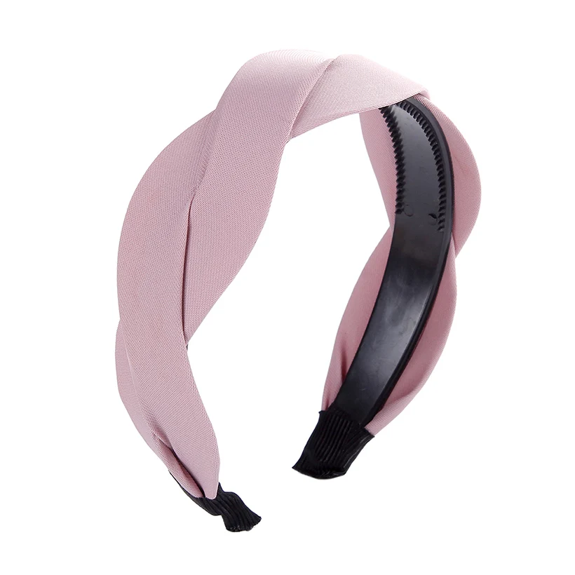 satin C LEVAO Serpentine Winding Cross Headband Vintage Hairbands Bezel Turban Women Girls Hair Accessories Hair Hoop Headwear Fashion - Цвет: satin C