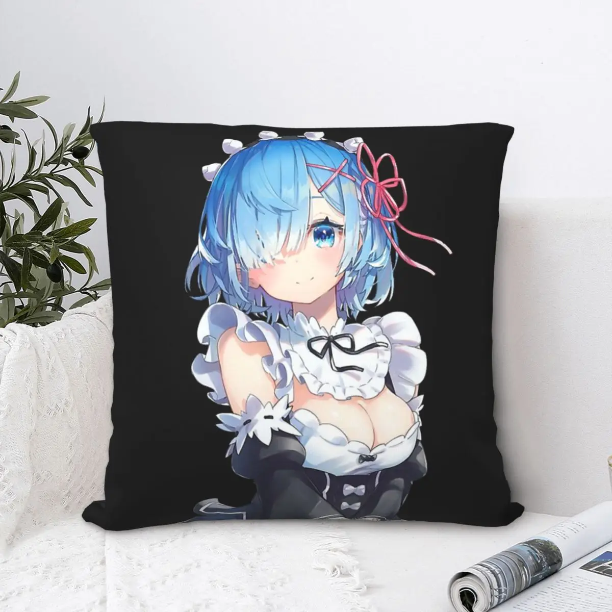 Rem наволочка для диванной подушки Re Life in a different world from zero Backpack Hugpillow наволочки с