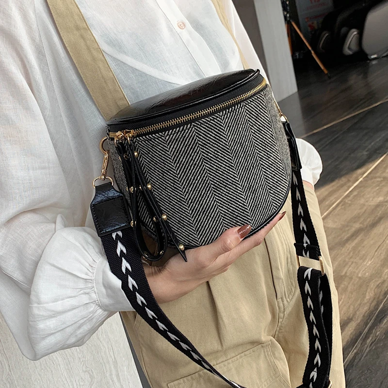 Модная цветная женская сумка мессенджер на плечо нагрудная для девушек молнии