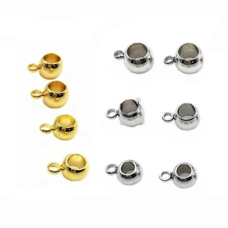 

20pcs 3 4 5 mm Stainless Steel Spacer Beads Loose Loose Beads Big Hole Positioning Beads DIY Charm Bracelets Jewelry Findings
