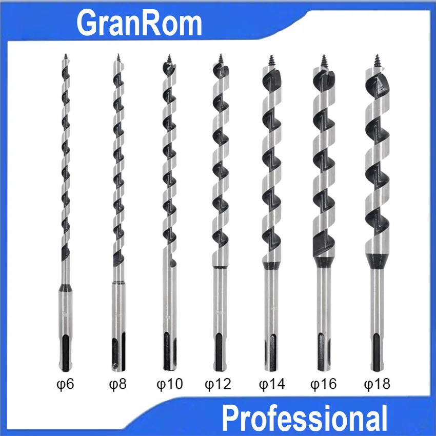 

Extended Woodworking Support Drill Bit Set 7pcs Kit Hexagonal Handle Twist Wood Hole Opener Wood Door Lock Reaming Tool