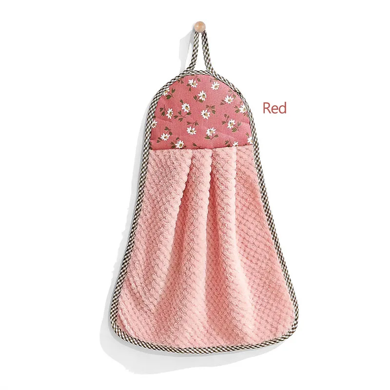 Pink Полотенце из ультратонких волокон кухонные принадлежности Превосходное качество подвесное полотенце утолщение ткань для посуды не роняет шерстяное полотенце для посуды - Цвет: Pink