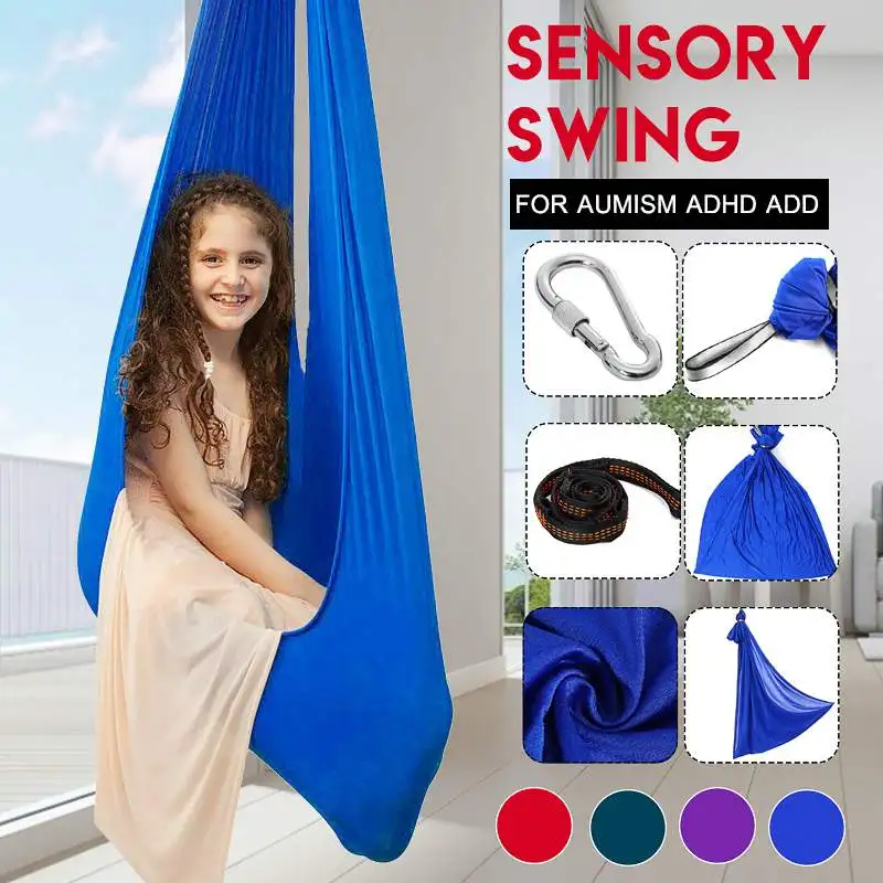 

Max Load 200KG Kids Cotton Soft Swing Chair Autism PDD Down Syndrome Children Swing Elastic Parcel Steady Seat Swings