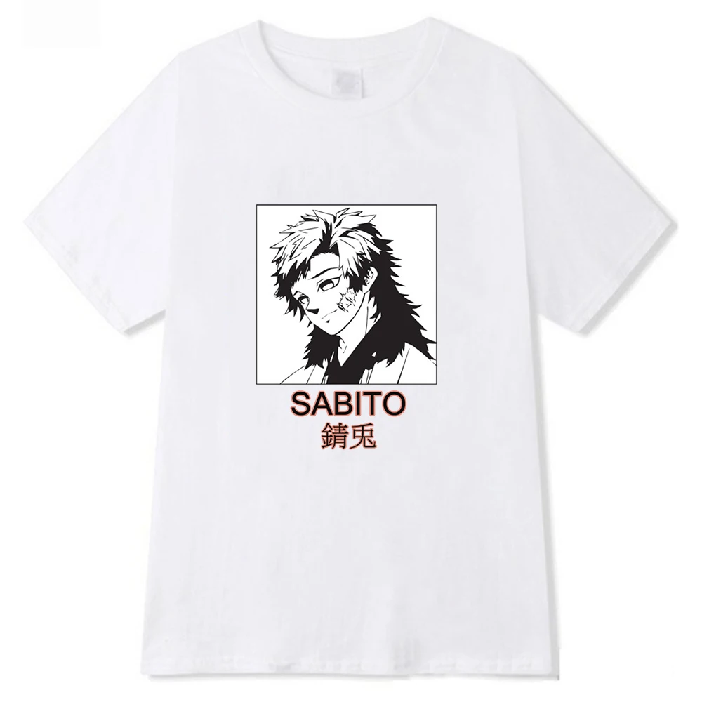 

Kimetsu No Yaiba T-shirts Printing Women Tops Color Summer White Tops Tees Demon Slayer Harajuku Clothing