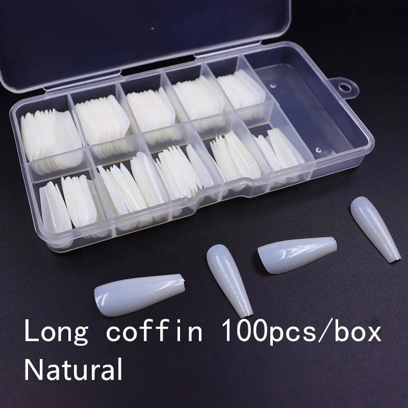 100 шт./кор. накладные для Неил арта украшения кончиков ногтей французские балетки