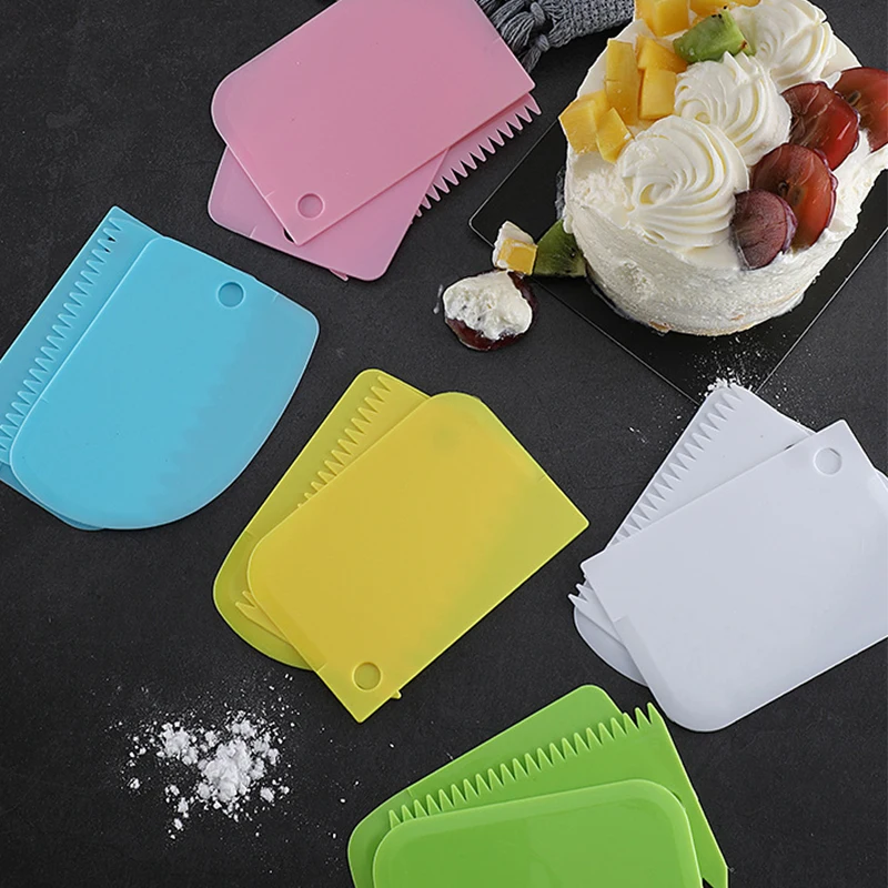 3 шт./набор Инструменты для выпечки теста пластиковый нож глазурь скребок мастики