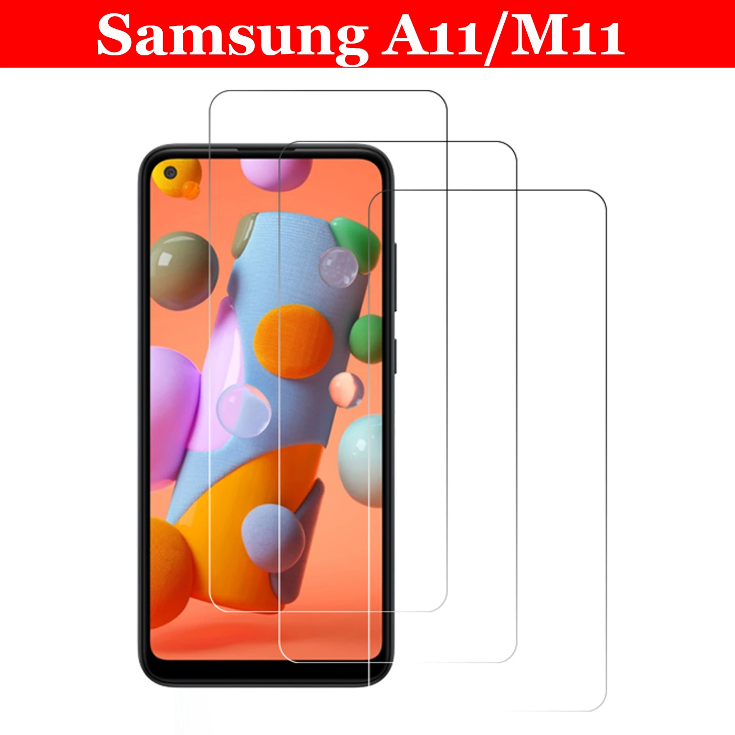 

Samsung A11,Samsung M11 Screen Protector Tempered Glass,Touch Sensitive,Case Friendly,9H Hardness, Anti Scratch for Galaxy A11