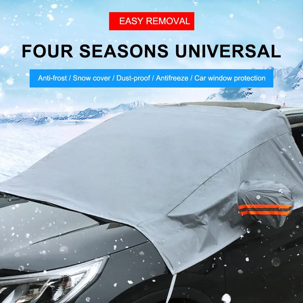 

Universal Car Windshield Winter Car Front Snow Cover Waterproof Snow Wiper Protector With Mirror Cover For Most Car SUV