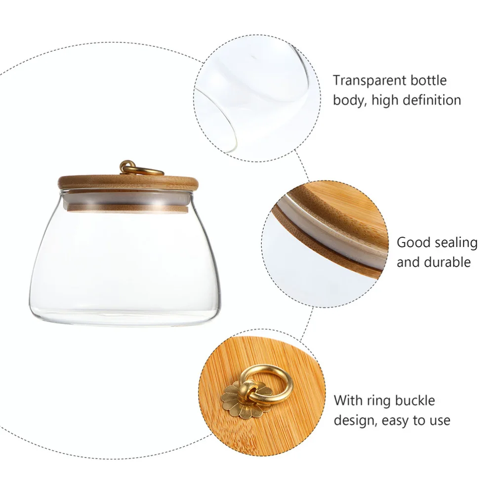 

3 Pcs Anti-dust Snack Jars Tea Cans Durable Sealed Jars with Ring Cover