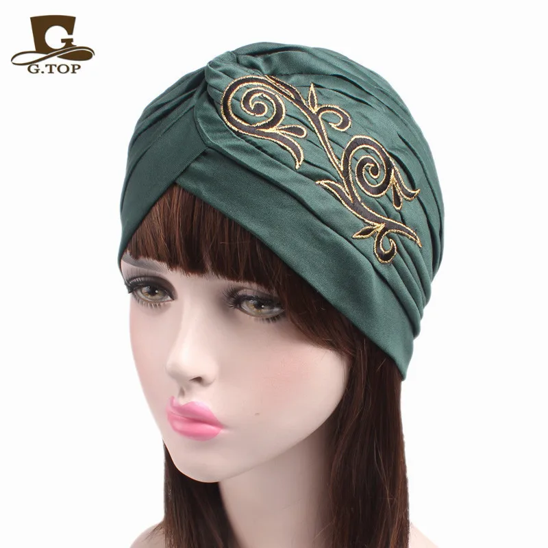 Мусульманский тюрбан для женщин однотонная повязка на голову головной убор