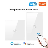 tuya smart wifi water heater touch switch glass panel 86120 type mobile phone remote control 16a water heater switch