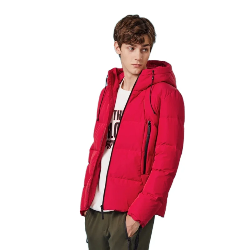 Куртка SEMIR Мужская стеганая с капюшоном легкий пуховик на молнии приталенный