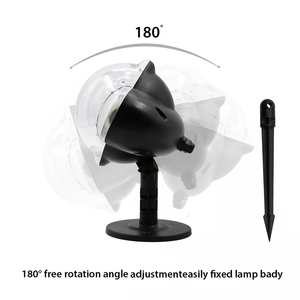 Рождественский светильник проектор светодиодный динамический двигающийся снег